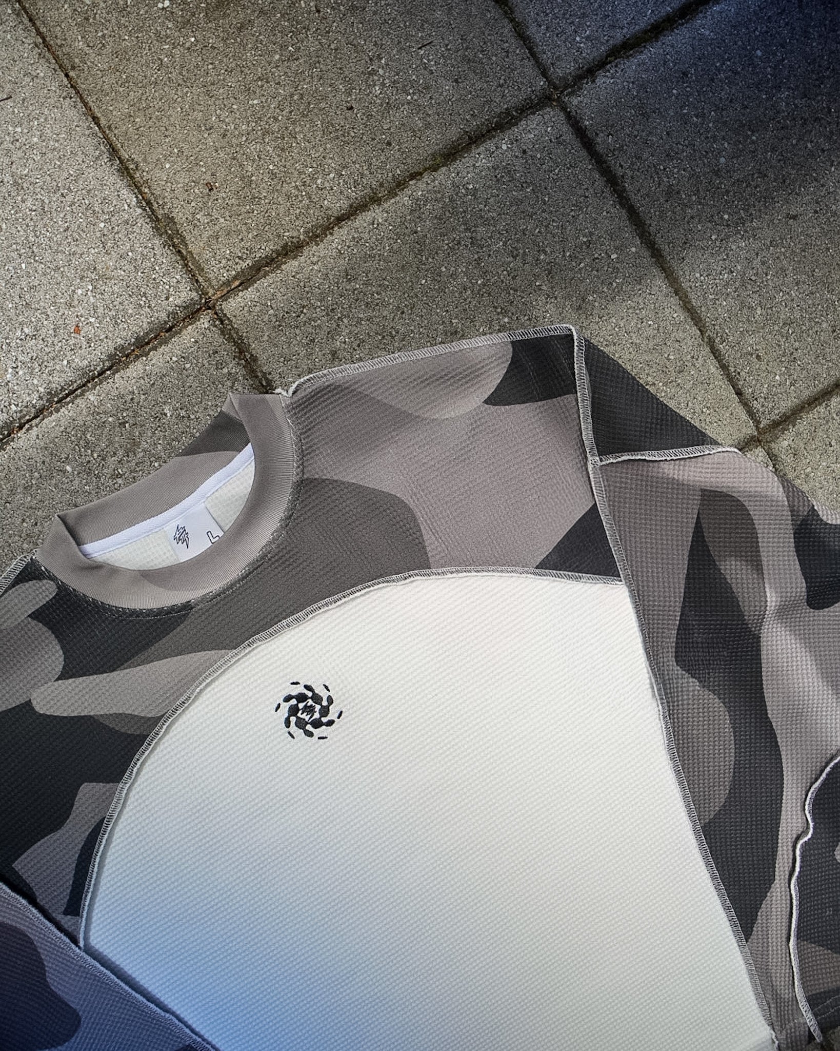 CAMOUFLAGE WAFFLE-KNIT