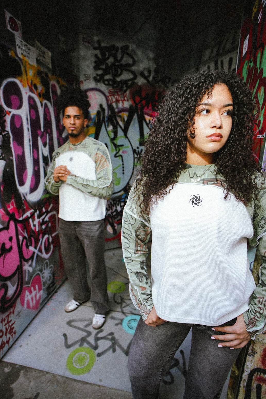 NY GRAFFITI WAFFLE-KNIT