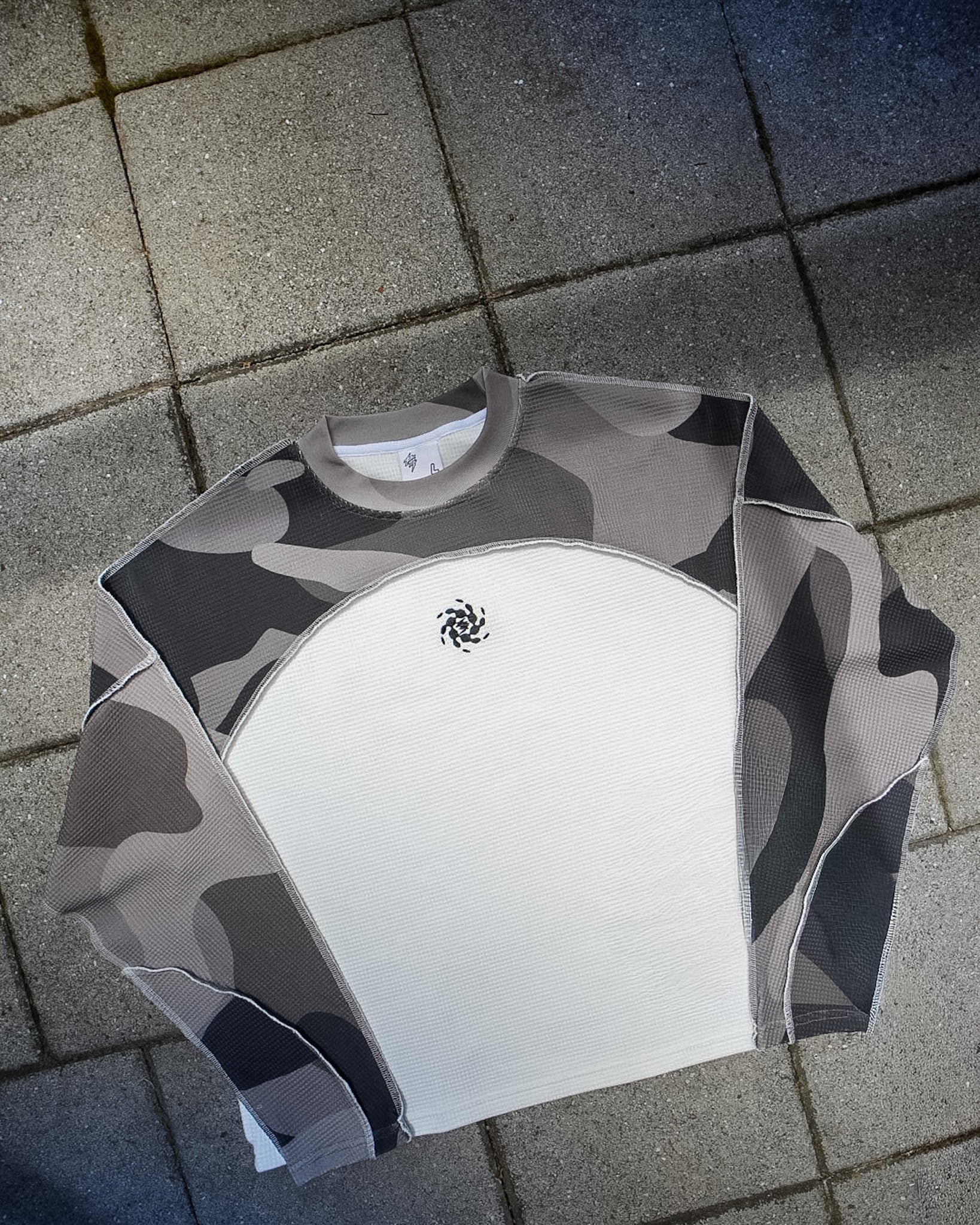 CAMOUFLAGE WAFFLE-KNIT